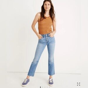 Madewell Cali Demi-Boot Jeans in Dory Wash: Comfort Stretch Edition SZ 27
